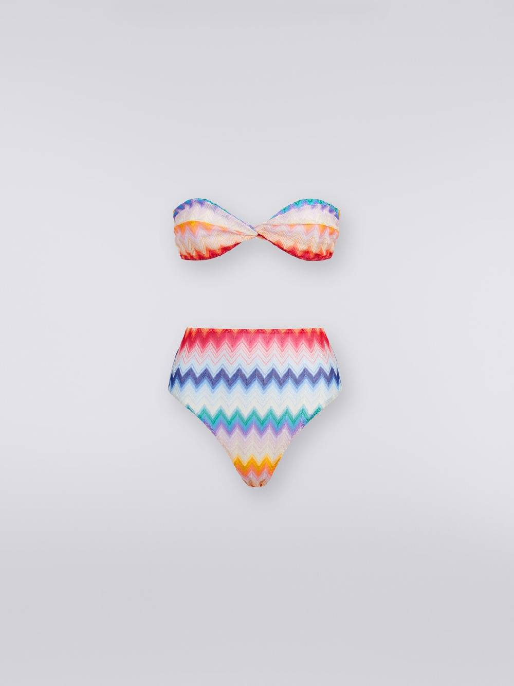 Missoni Bikini con slip a vita alta in tessuto stampa zig zag Fino al 65% di sconto