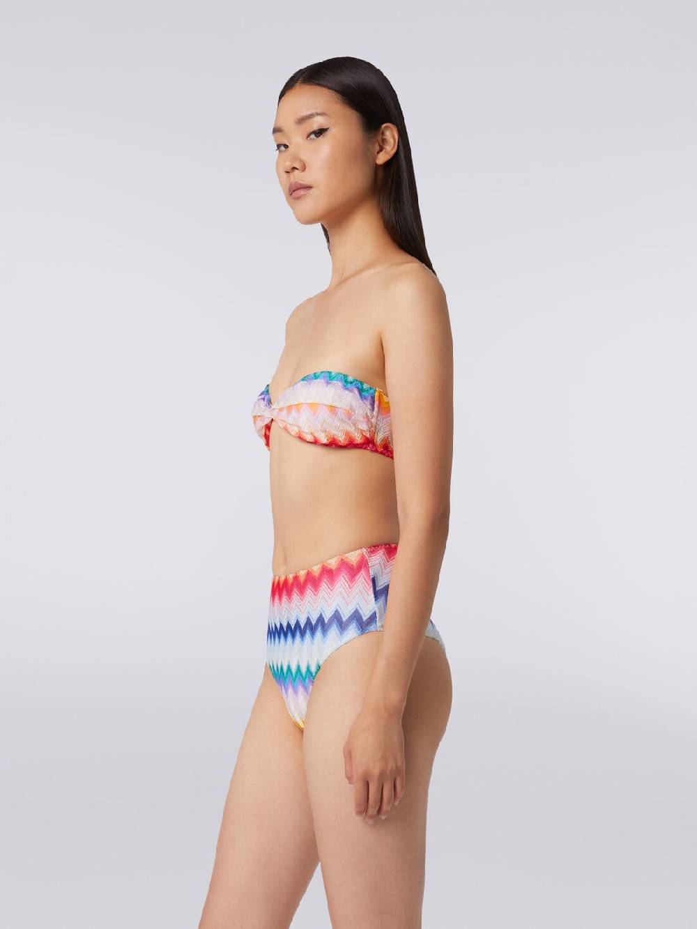 Missoni Bikini con slip a vita alta in tessuto stampa zig zag Fino al 65% di sconto