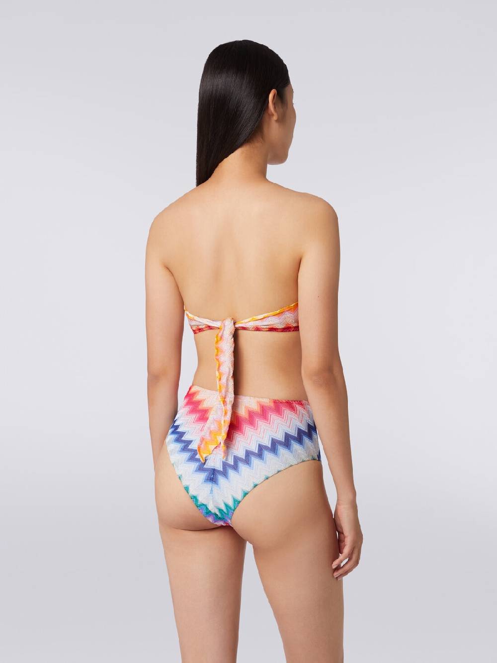 Missoni Bikini con slip a vita alta in tessuto stampa zig zag Fino al 65% di sconto