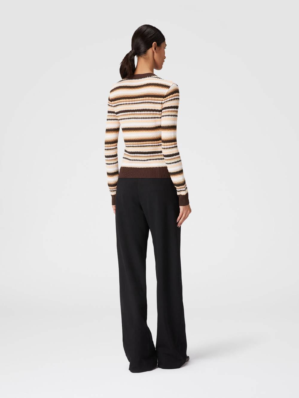 Missoni Pullover girocollo in lana e viscosa a righe Only for today