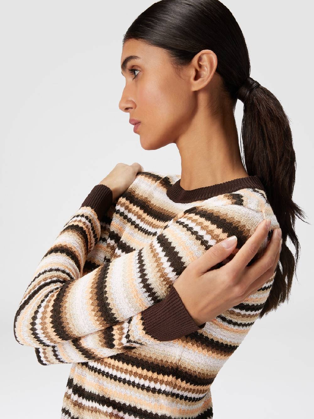 Missoni Pullover girocollo in lana e viscosa a righe Only for today