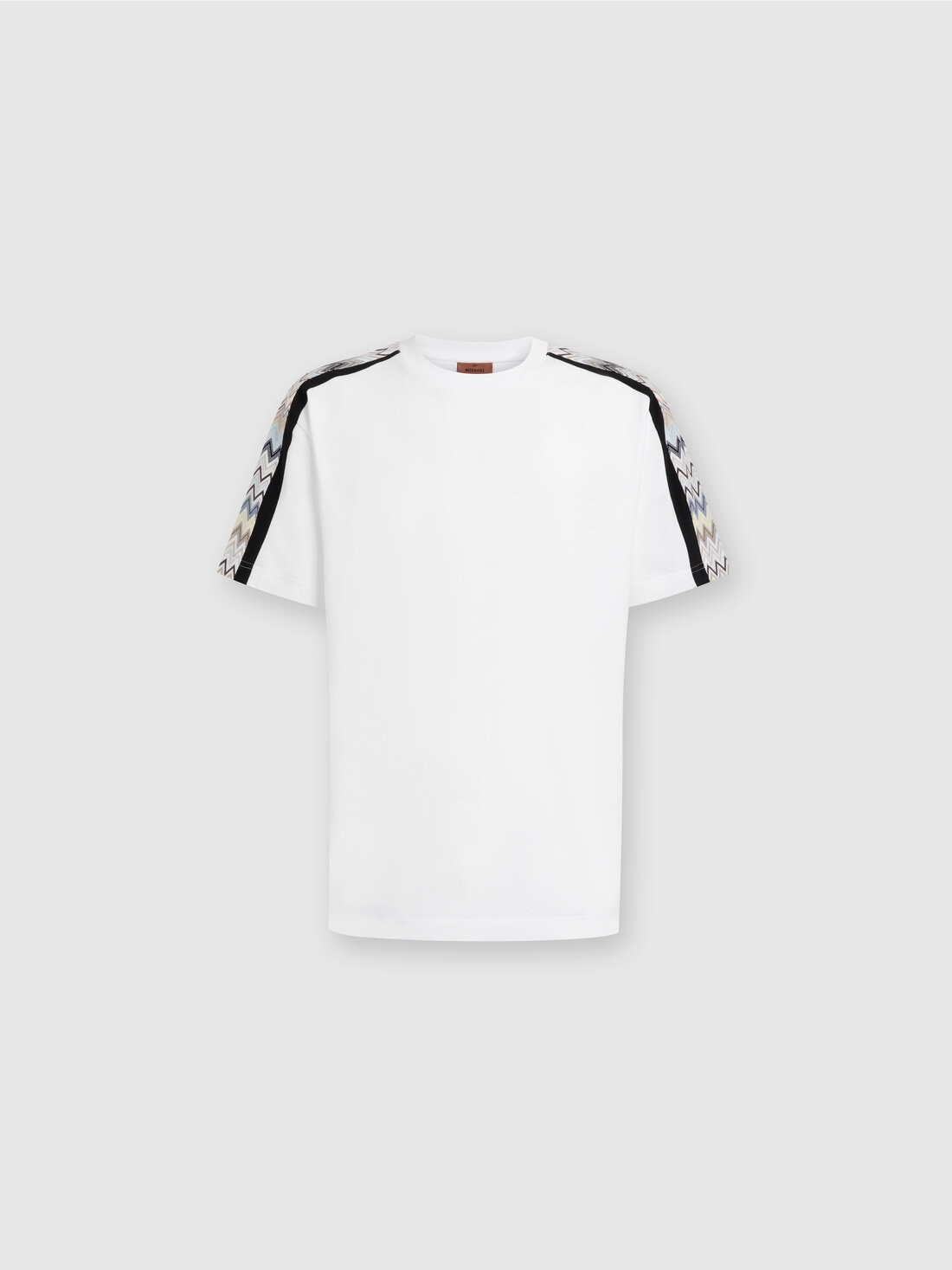 Missoni T-shirt in jersey di cotone con inserti zig zag Discount Store per i nuovi prodotti