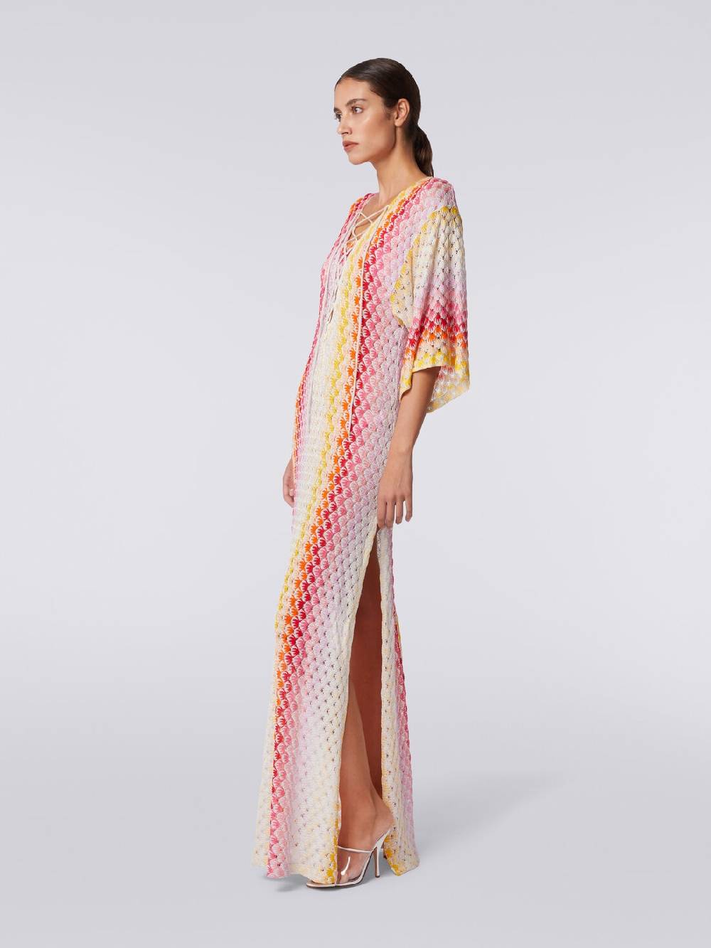 Missoni Caftano copricostume lungo effetto pizzo dégradé con lurex 50% di sconto con spedizione gratuita