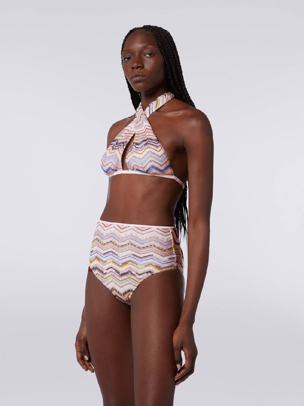 Missoni Bikini in crochet con lurex e slip a vita alta Officina