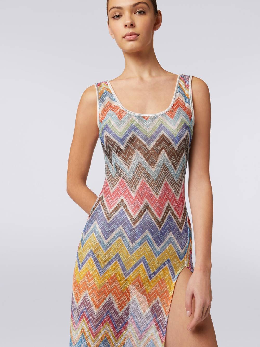 Missoni Copricostume lungo stampa zig zag con lurex Limitato a 3 giorni