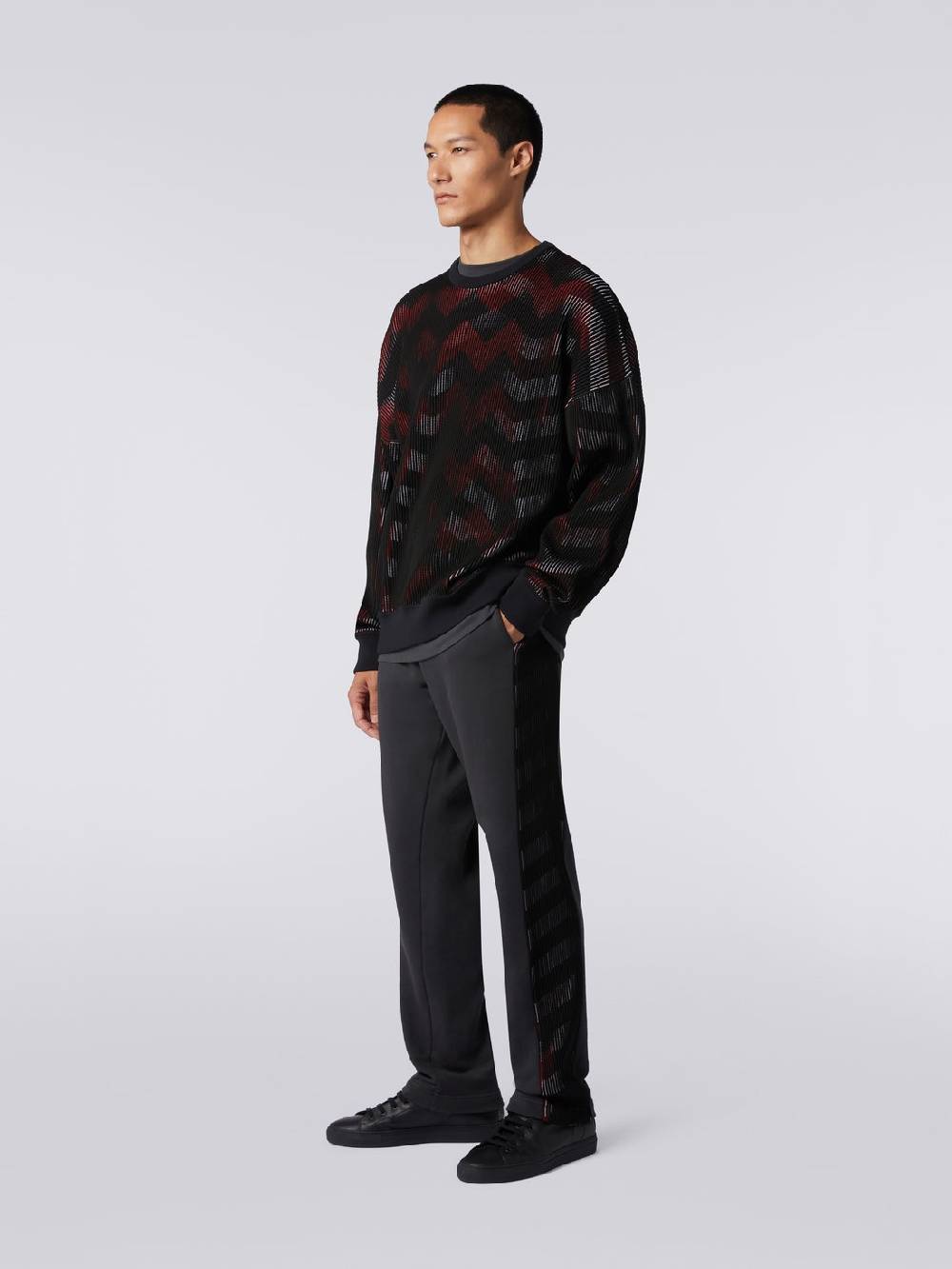 Missoni Maglione girocollo in misto cotone chevron in collaborazione con Mike Maignan Duty-free