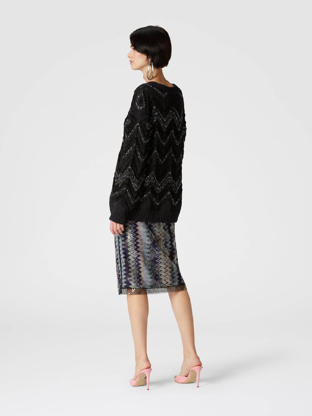 Missoni Pullover oversize con motivo zig zag e paillettes 50% di sconto per tempo limitato