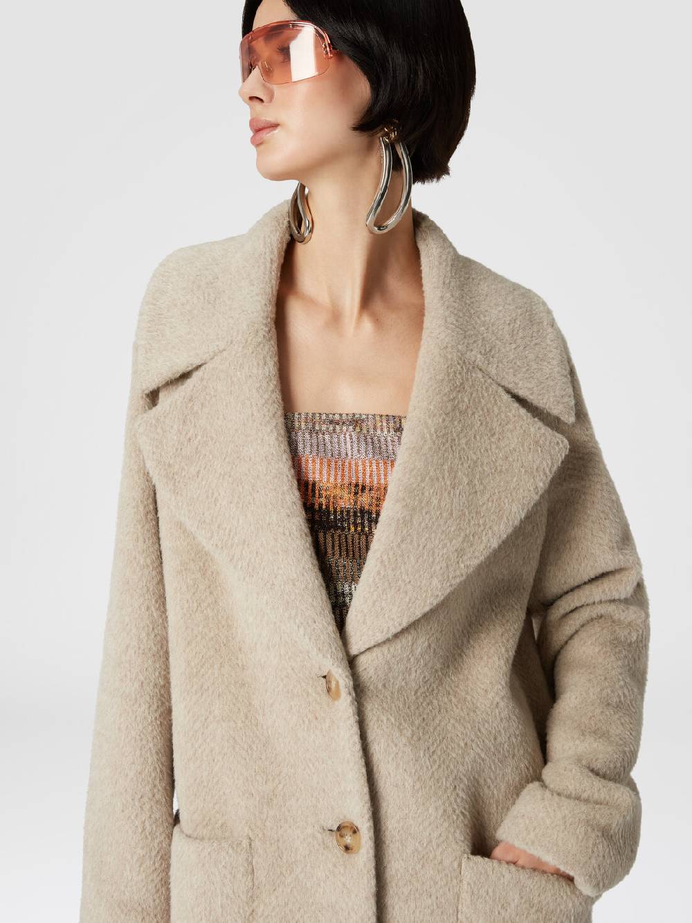 Missoni Cappotto lungo in misto alpaca 2025
