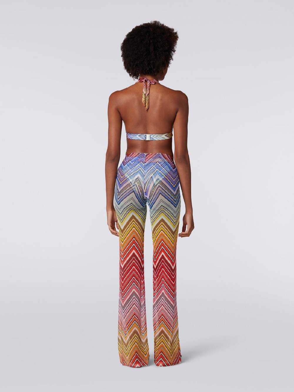 Missoni Pantaloni copricostume in tulle stampa zig zag Nuovo