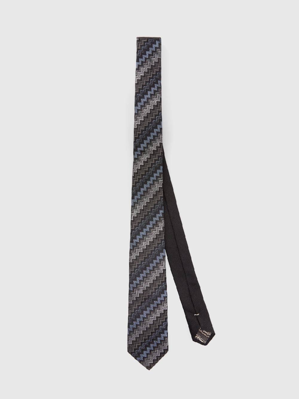 Missoni Cravatta in seta con motivo zig zag Qualità