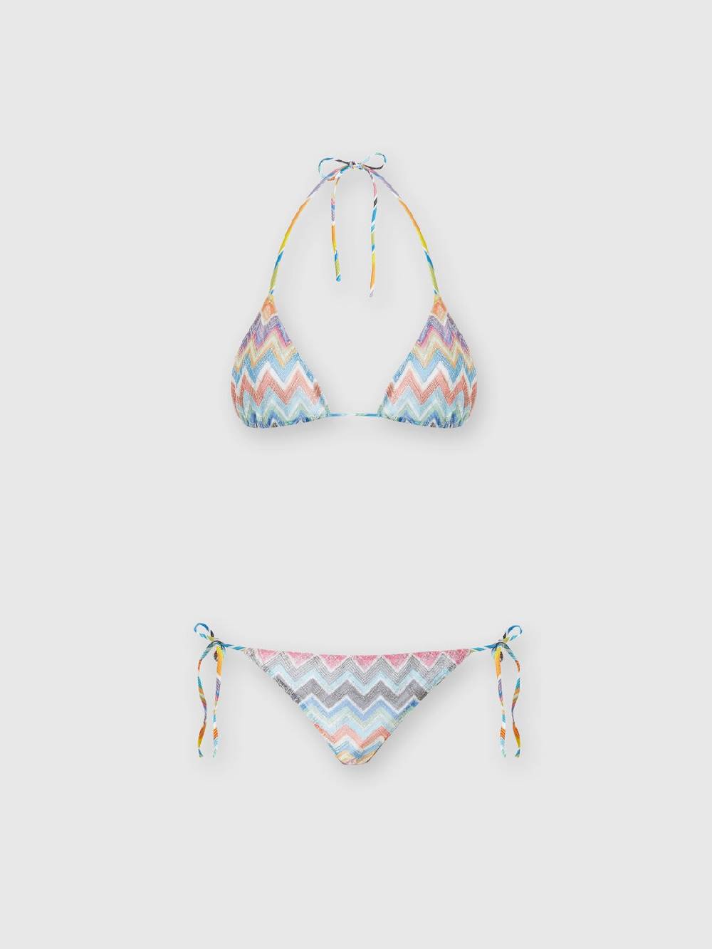 Missoni Bikini in misto viscosa zig zag con lurex Spedizione Gratuita