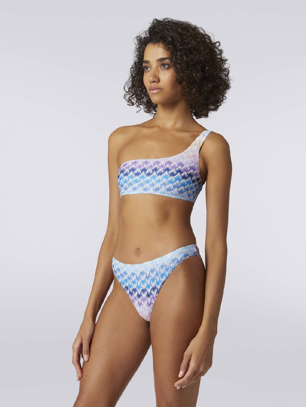 Missoni Bikini monospalla effetto pizzo dégradé con lurex Qualità Garantita