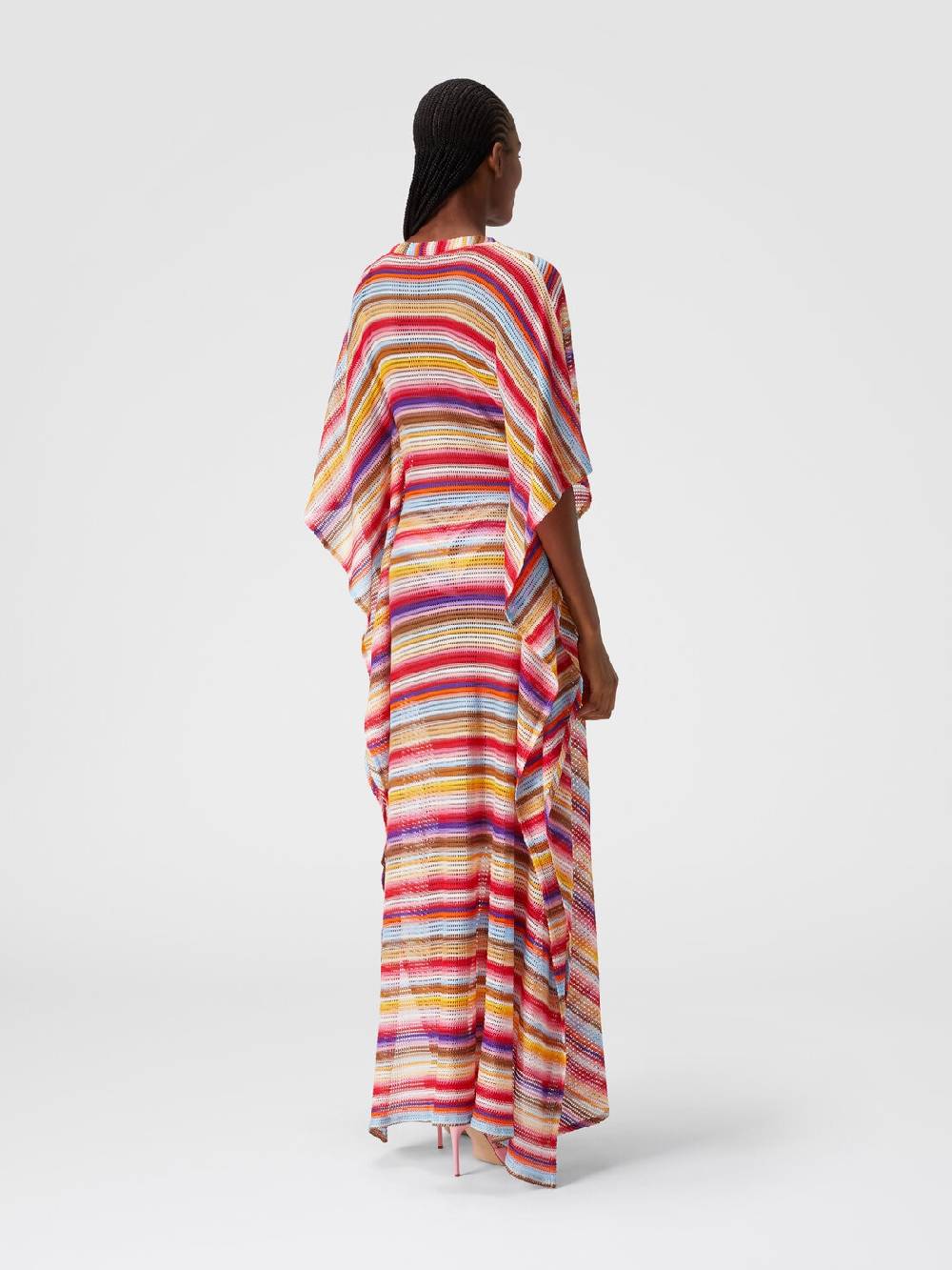 Missoni Caftano copricostume lungo in crochet rigato Negozi Online