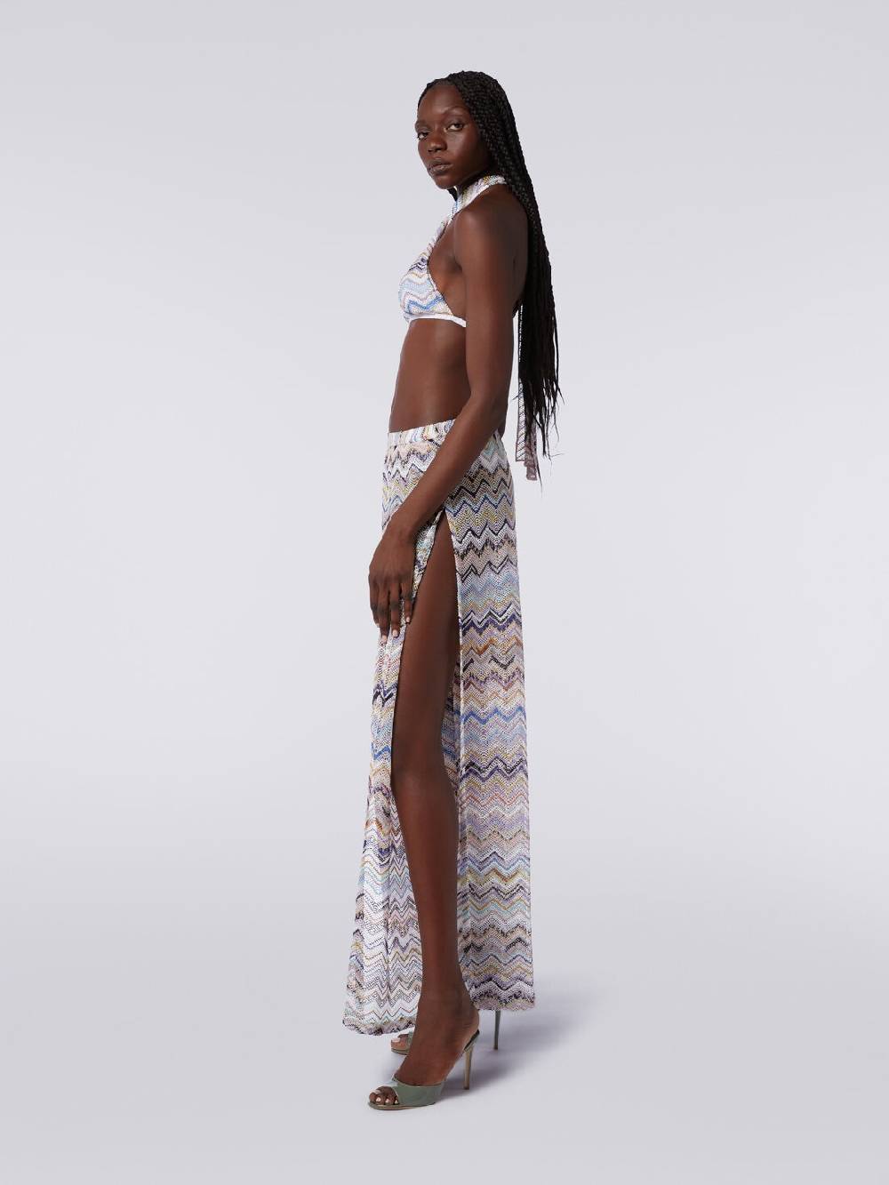 Missoni Pantaloni in maglia di viscosa a rete zig zag con lurex Fino Al -60%