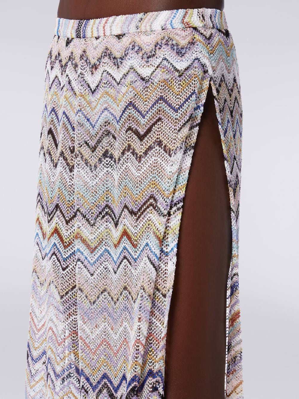 Missoni Pantaloni in maglia di viscosa a rete zig zag con lurex Fino Al -60%