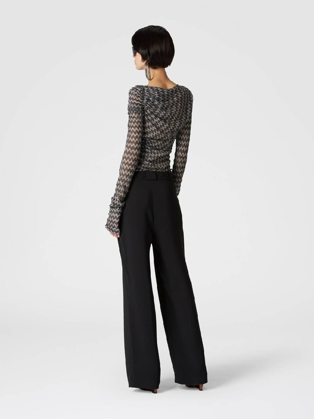 Missoni Pantaloni classici in viscosa con inserto chevron Prezzo Ridotto
