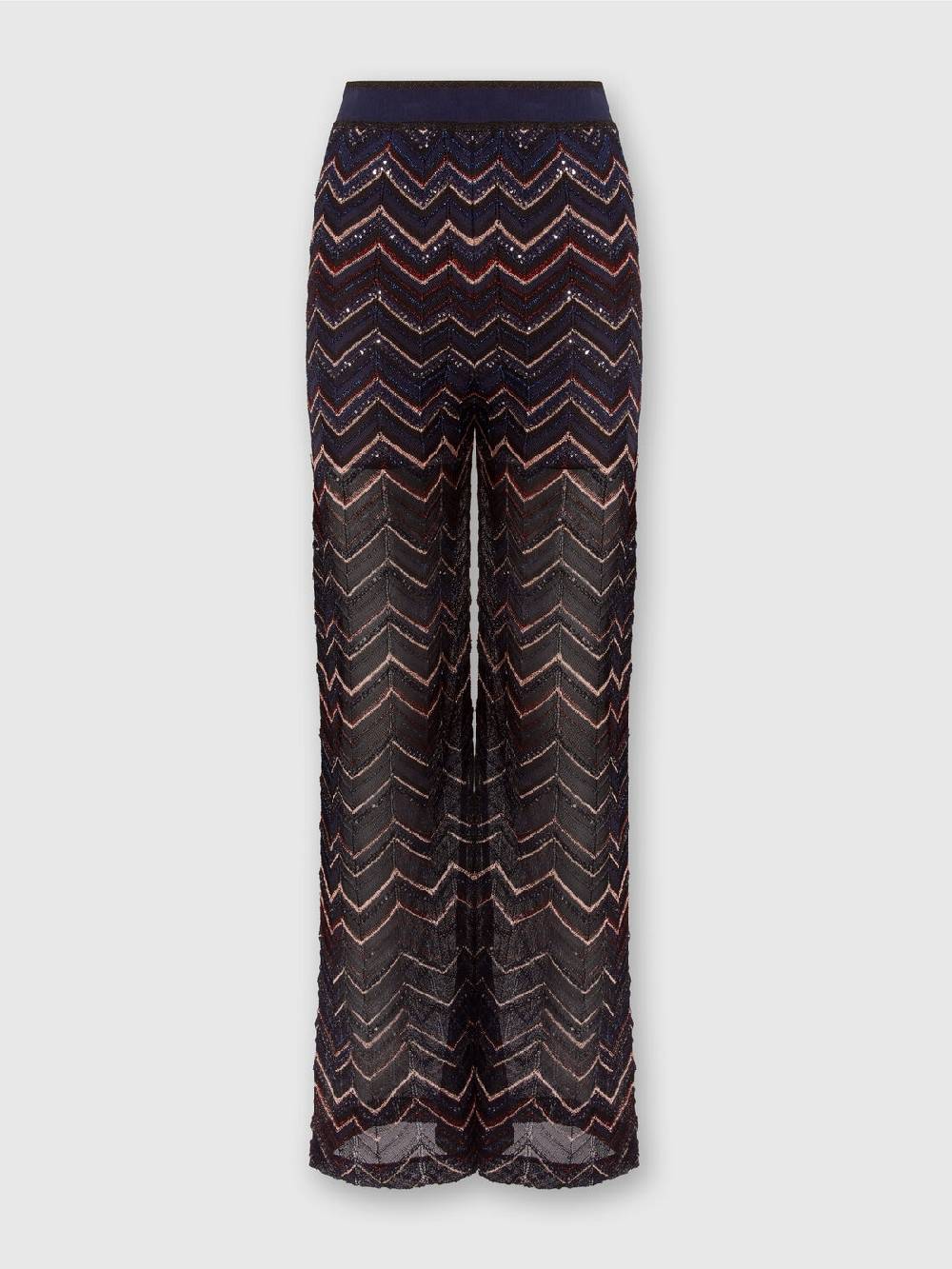 Missoni Pantaloni in maglia zig zag con lurex e paillettes Convenienza