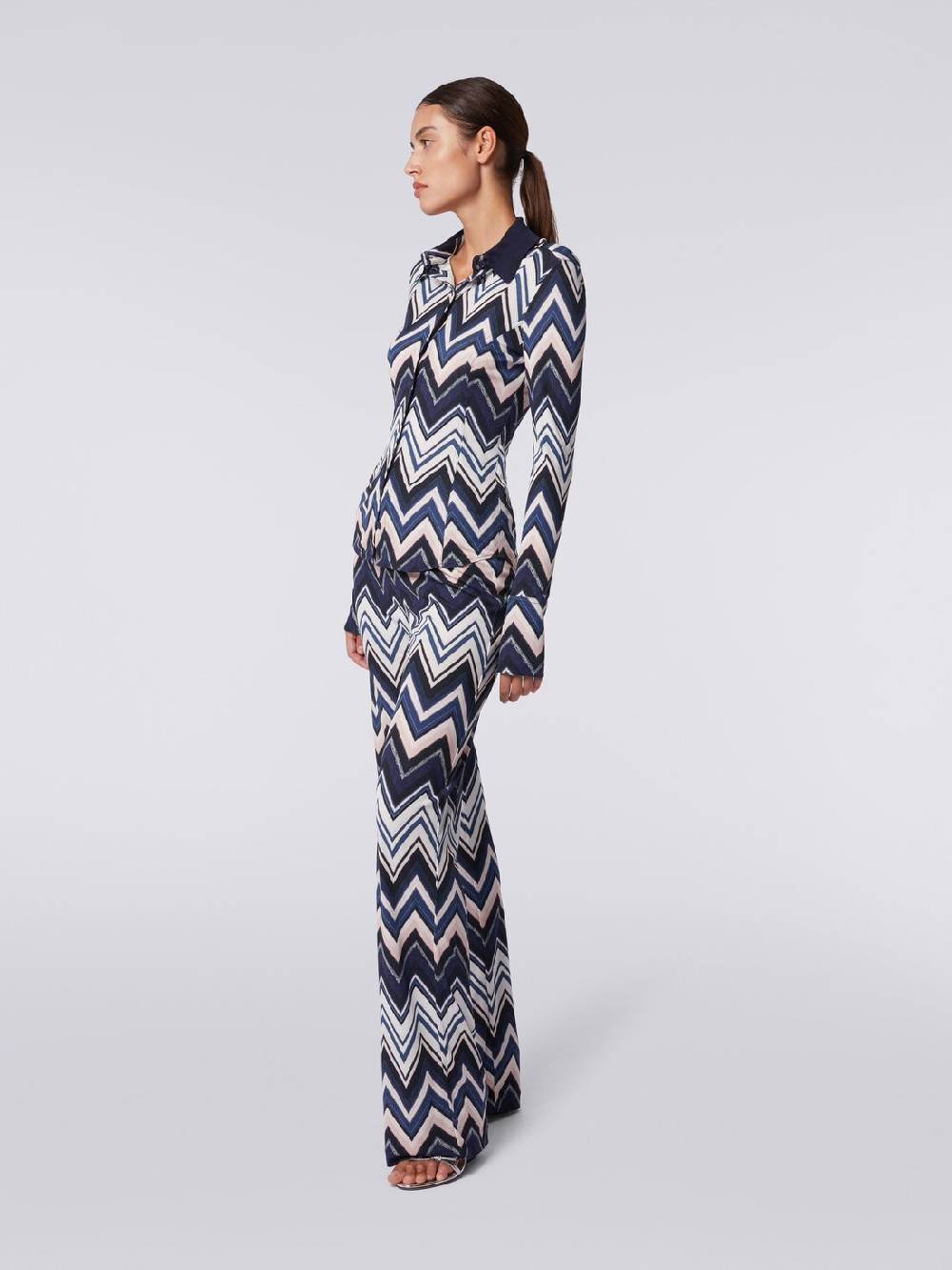 Missoni Pantaloni in viscosa con stampa zig zag Presa