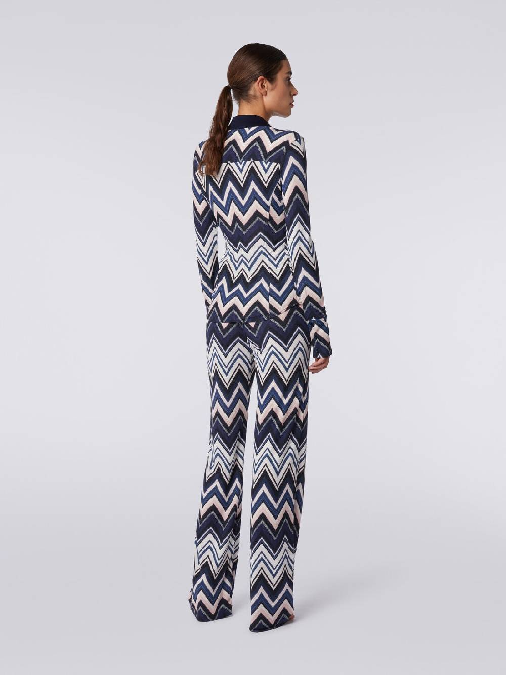 Missoni Pantaloni in viscosa con stampa zig zag Presa