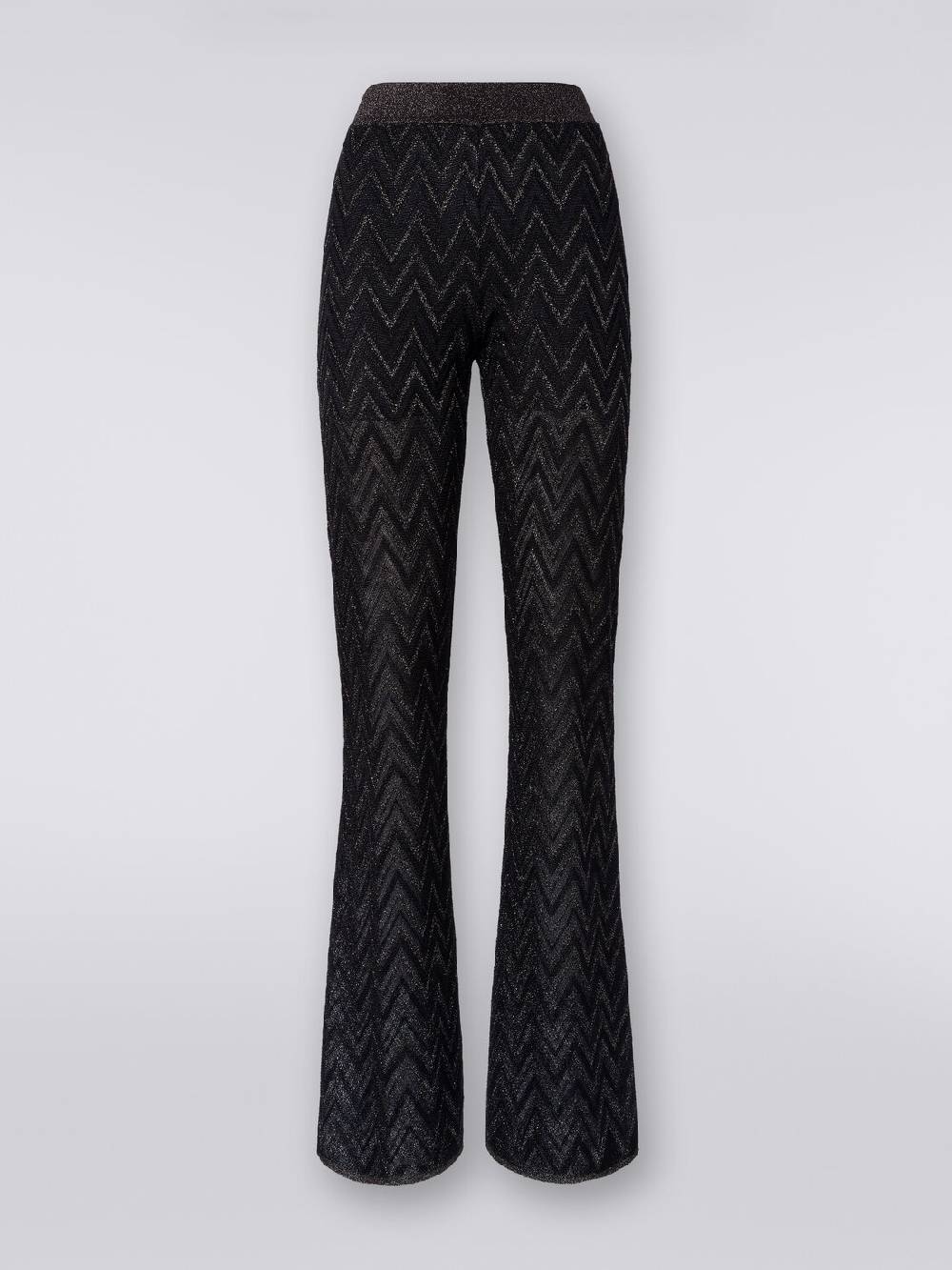 Missoni Pantaloni in maglia di viscosa zig zag con lurex Outlet
