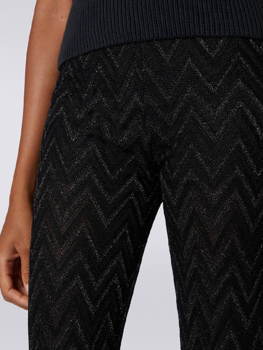 Missoni Pantaloni in maglia di viscosa zig zag con lurex Outlet