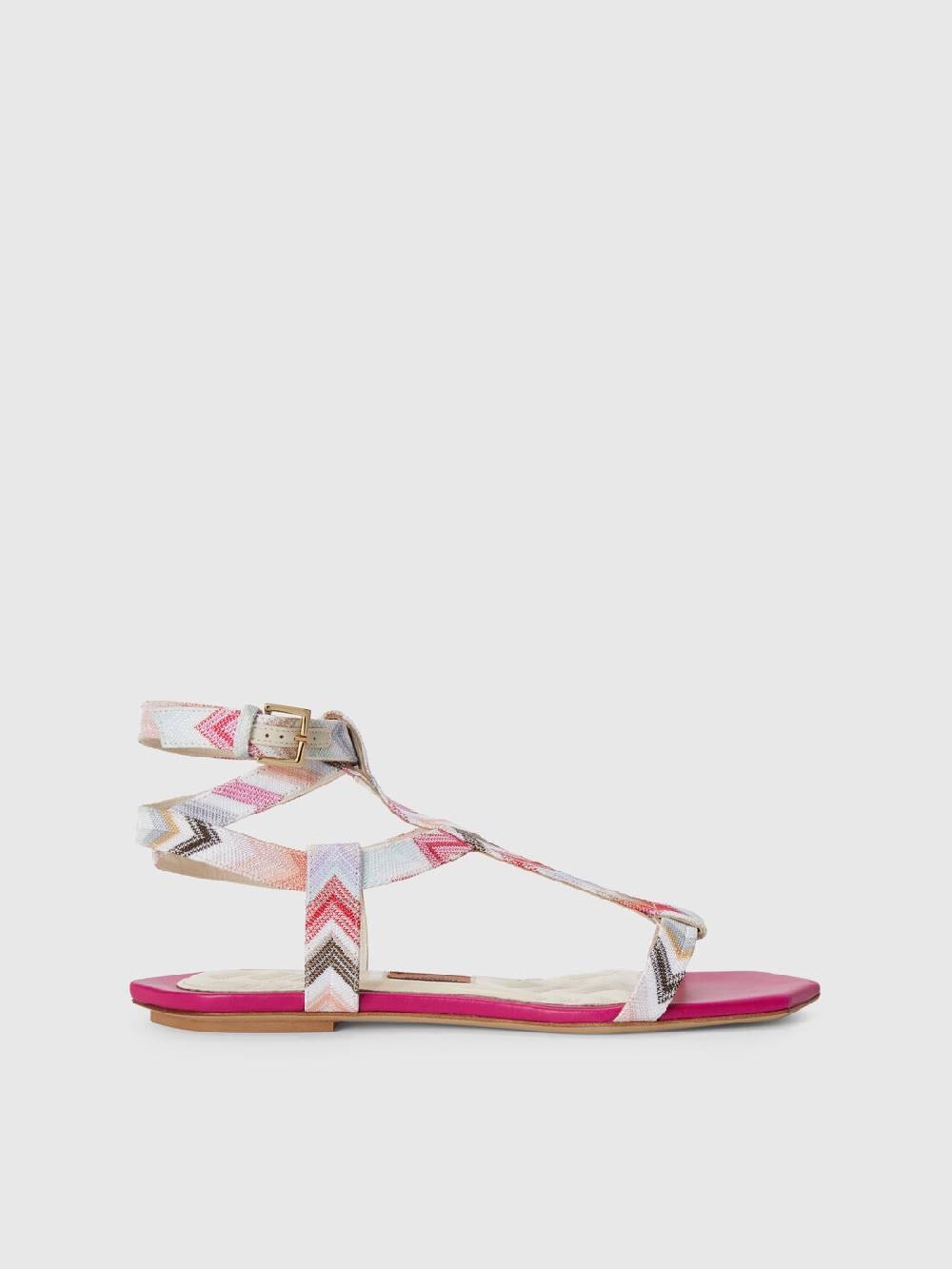 Missoni Sandali bassi in tessuto zig zag Vendita Economica