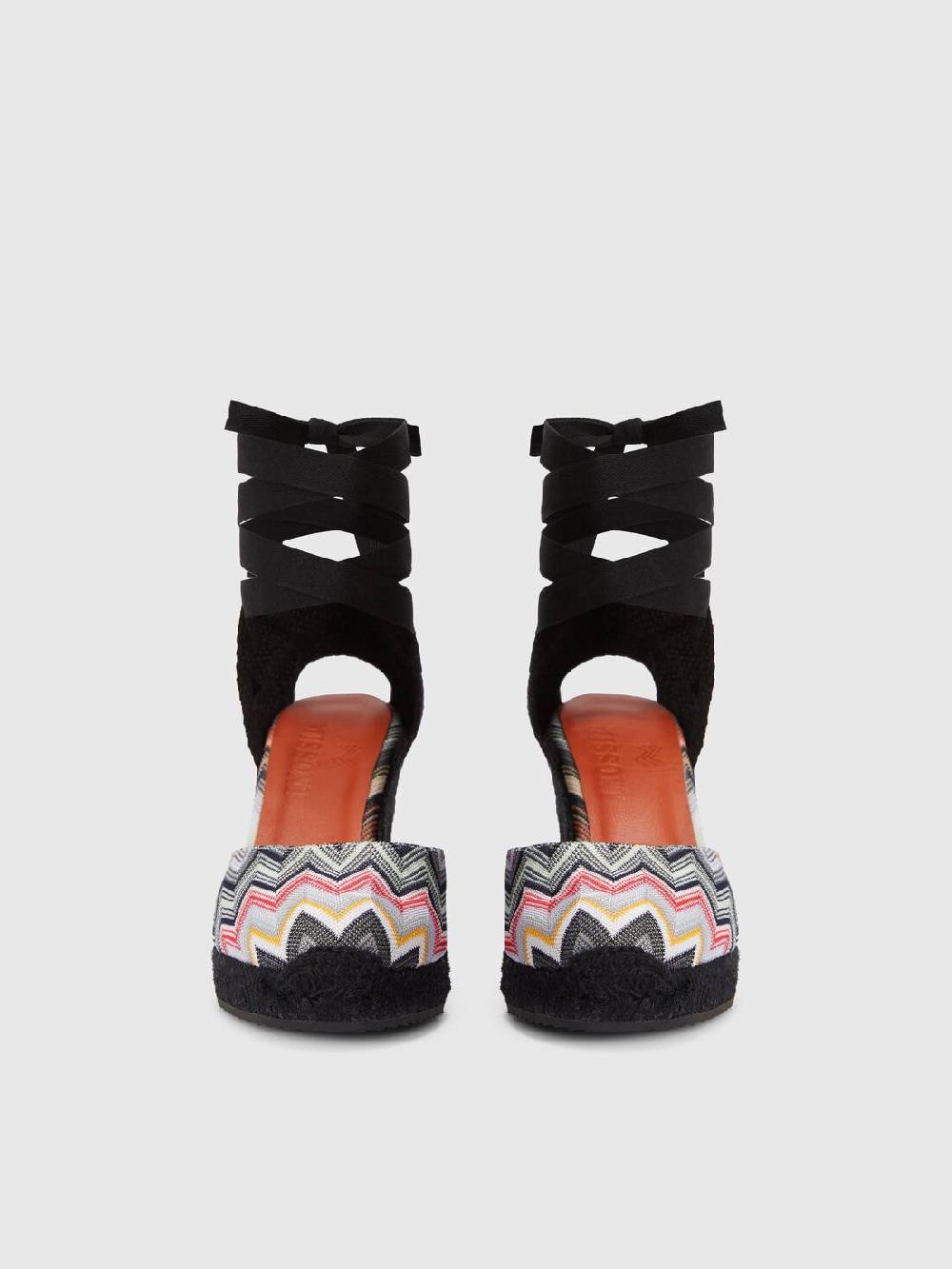 Missoni Espadrilles con tomaia in tessuto chevron e zeppa In Saldo