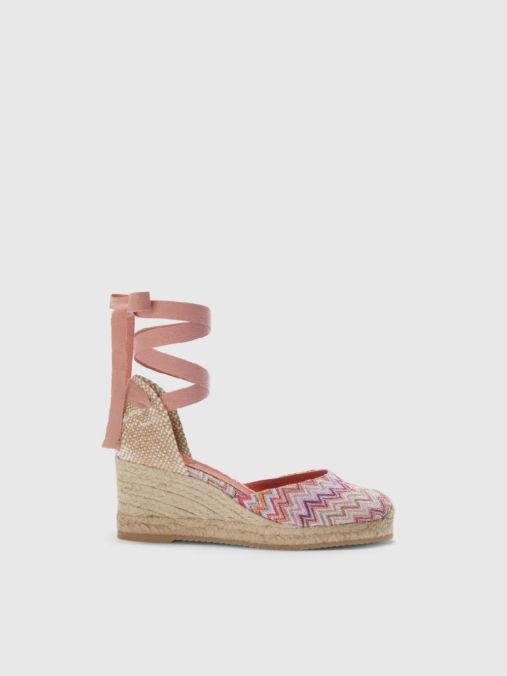 Missoni Espadrilles con tomaia in tessuto chevron e zeppa Nuova