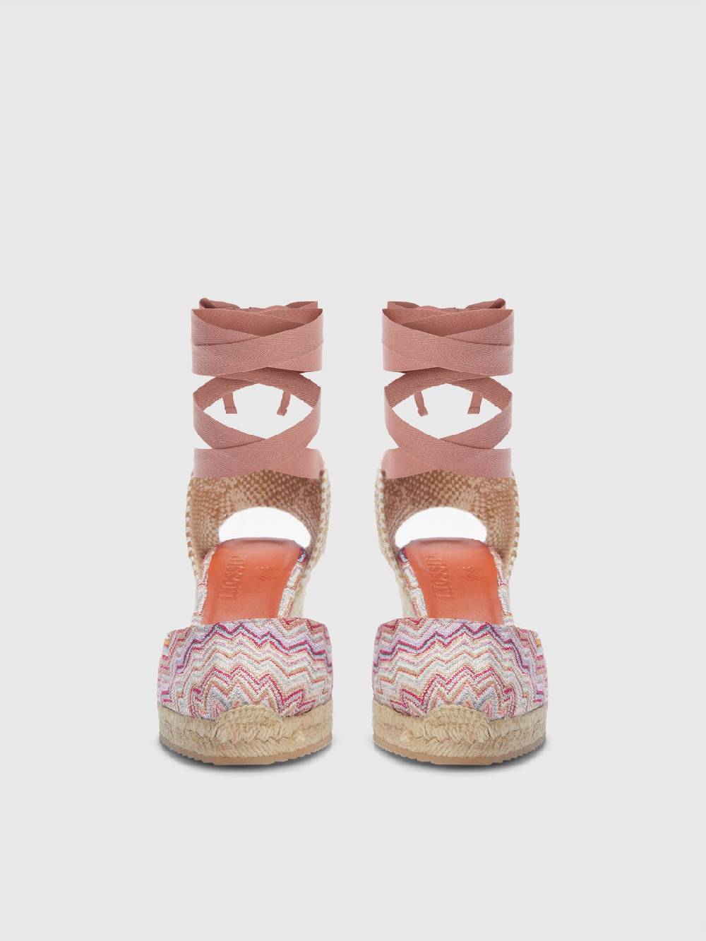 Missoni Espadrilles con tomaia in tessuto chevron e zeppa Nuova