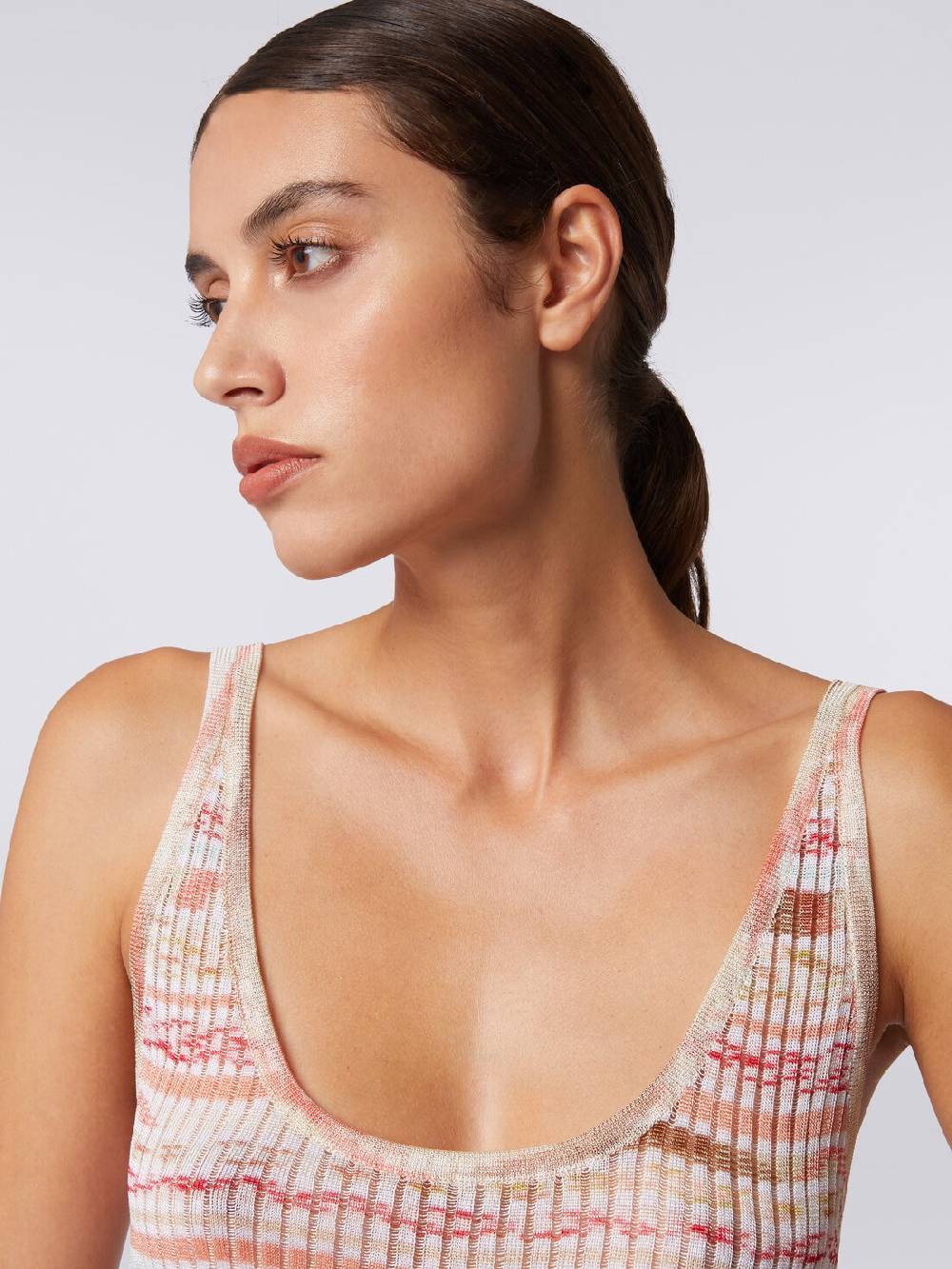 Missoni Canottiera in viscosa a costine fiammata Negozio online di fabbrica