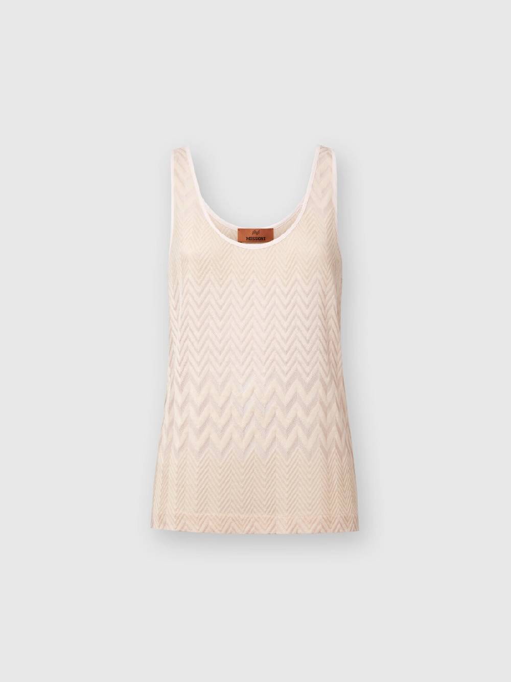 Missoni Canottiera in maglia di viscosa e cotone zig zag Grande vendita