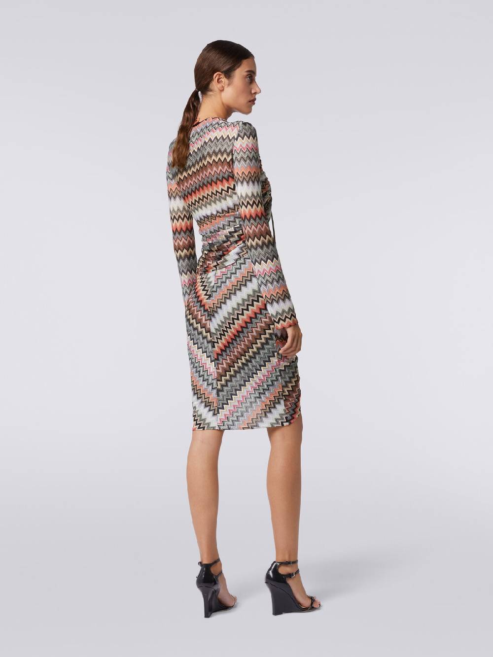 Missoni Top a maniche lunghe zig zag con arricciatura e dettaglio cut-out Shopping online