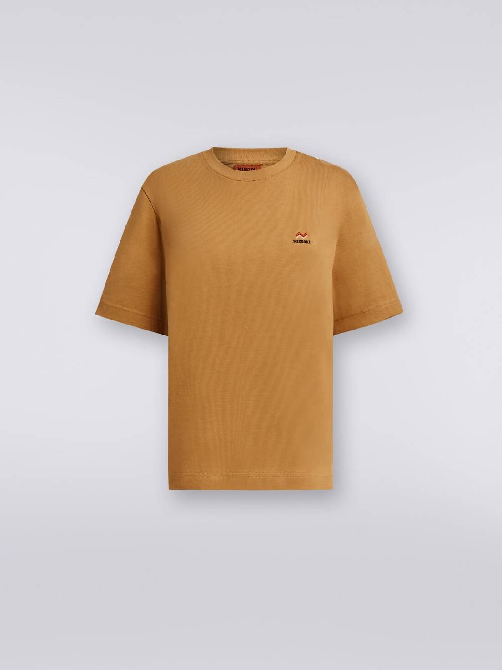 Missoni T-shirt girocollo in cotone con ricamo e logo Vendite stagionali
