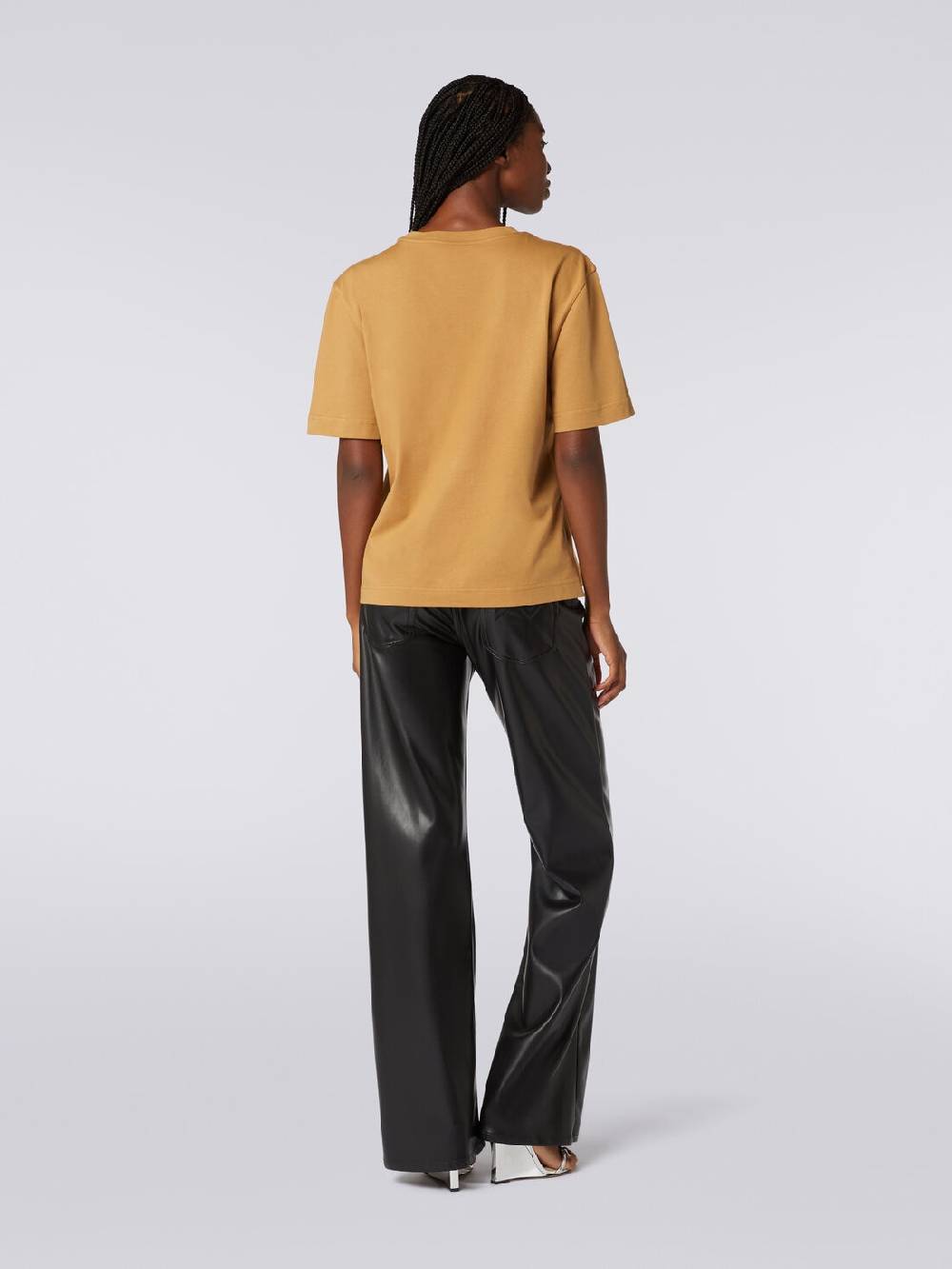 Missoni T-shirt girocollo in cotone con ricamo e logo Vendite stagionali
