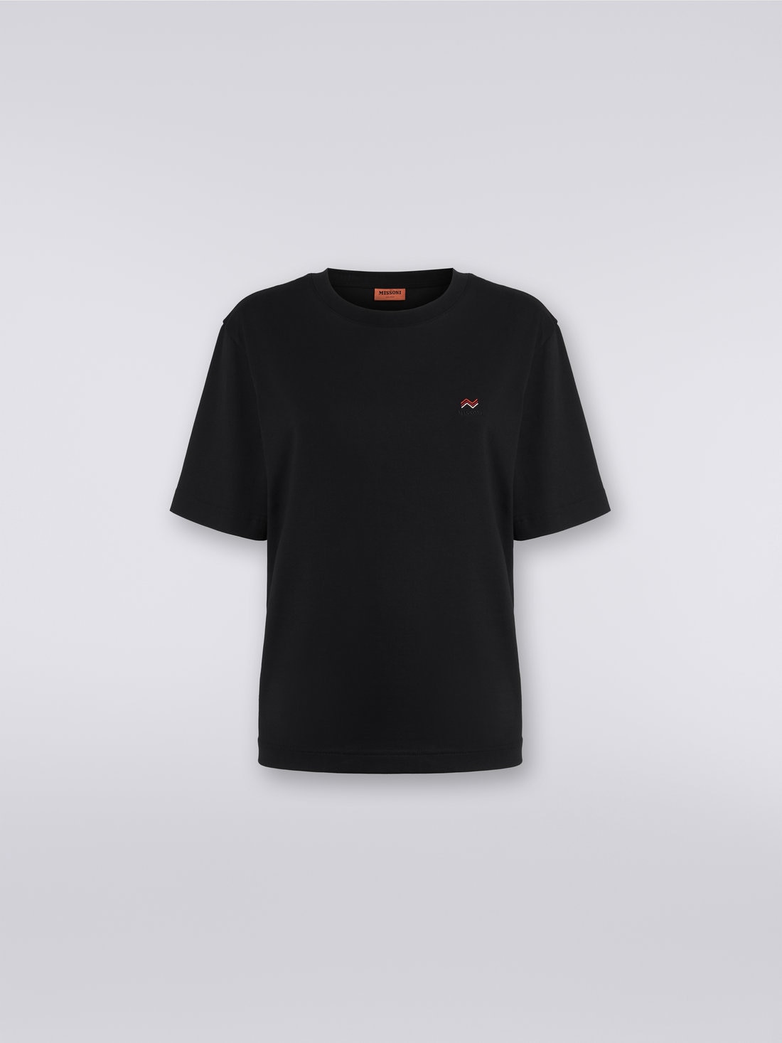 Missoni T-shirt girocollo in cotone con ricamo e logo Black Friday