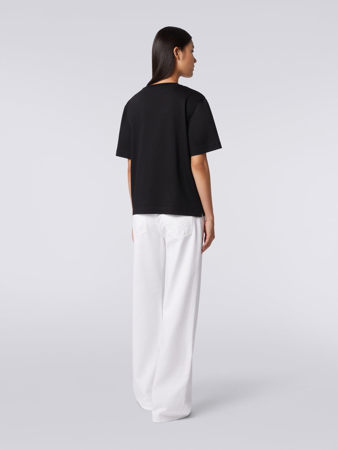 Missoni T-shirt girocollo in cotone con ricamo e logo Black Friday