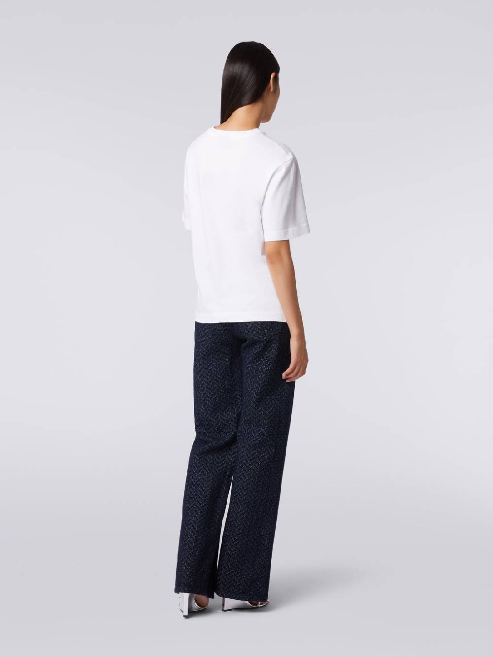 Missoni T-shirt girocollo in cotone con ricamo e logo Cyber Monday