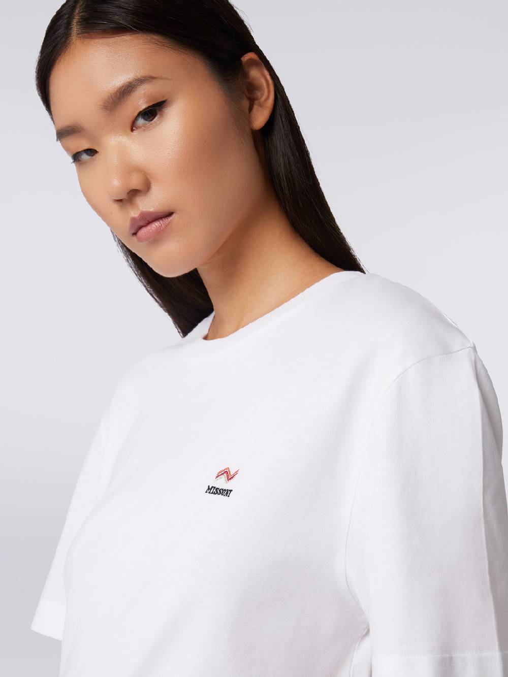 Missoni T-shirt girocollo in cotone con ricamo e logo Cyber Monday