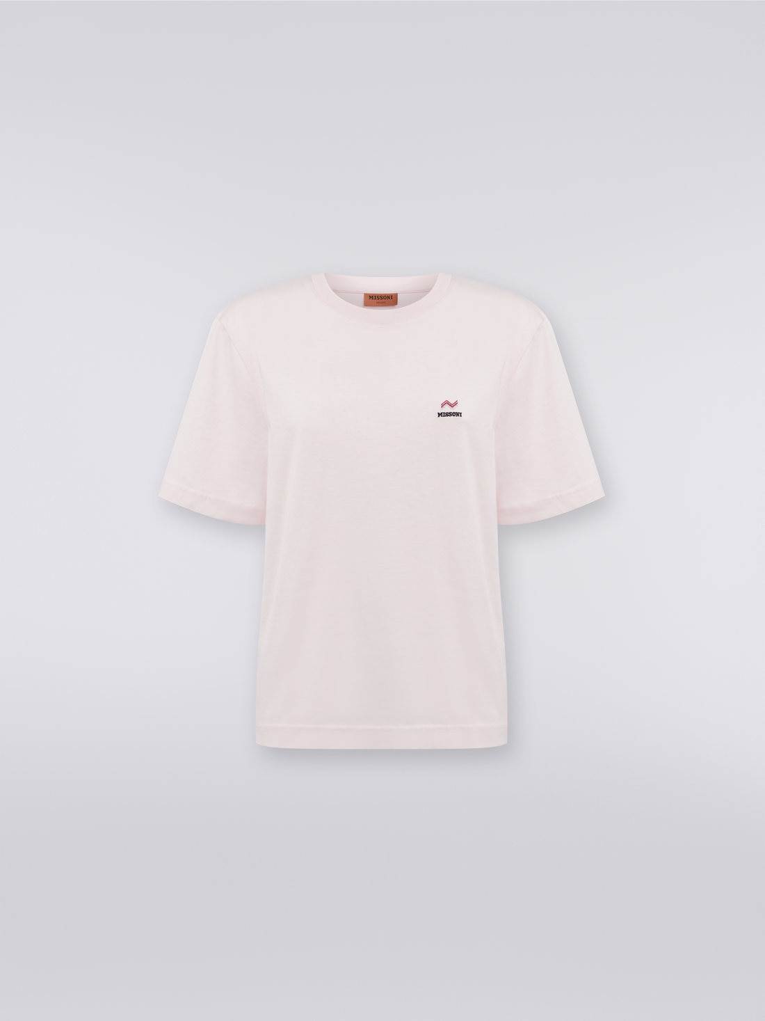 Missoni T-shirt girocollo in cotone con ricamo e logo Offerta natalizia