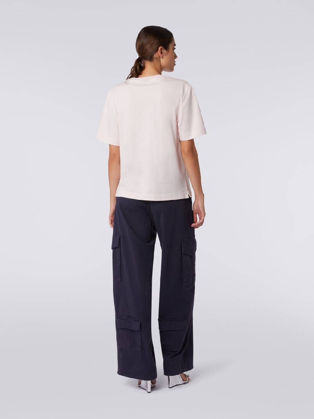 Missoni T-shirt girocollo in cotone con ricamo e logo Offerta natalizia