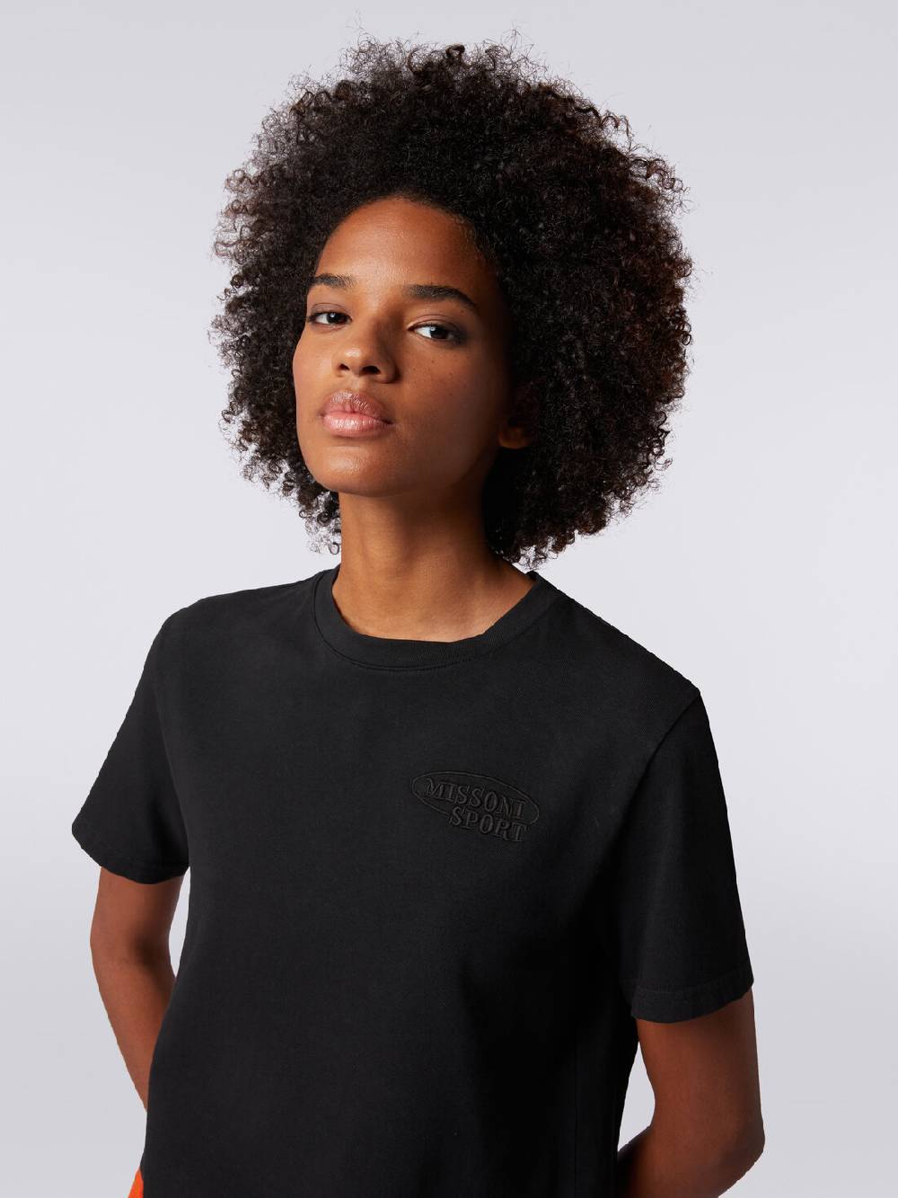 Missoni T-shirt girocollo crop in cotone con logo Offerta Pasqua