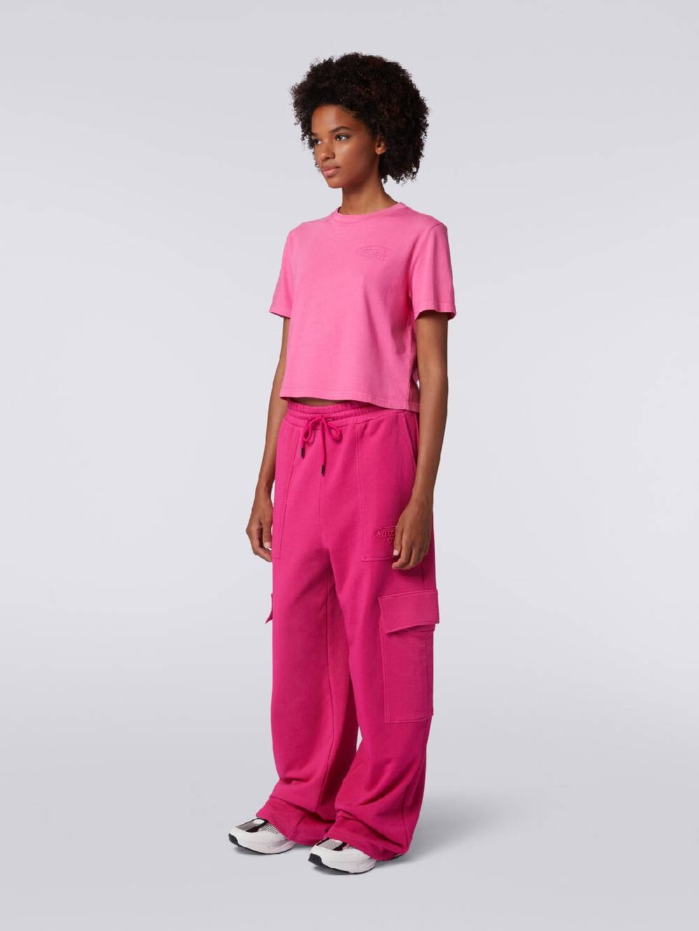 Missoni T-shirt girocollo crop in cotone con logo Offerta Giorno del Papà
