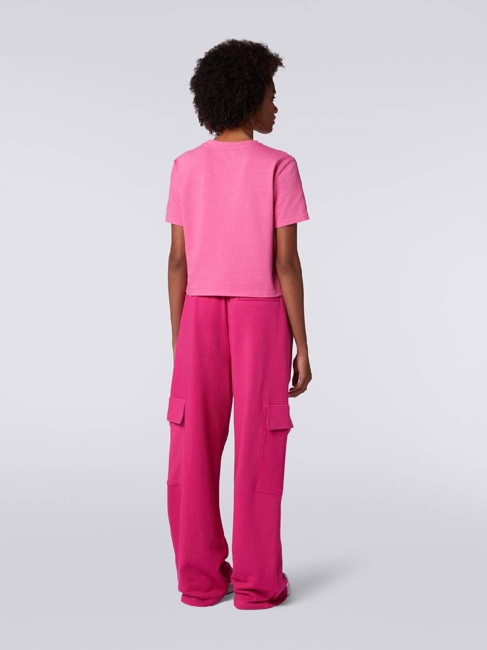 Missoni T-shirt girocollo crop in cotone con logo Offerta Giorno del Papà