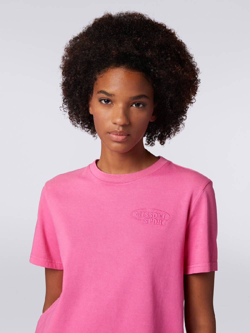 Missoni T-shirt girocollo crop in cotone con logo Offerta Giorno del Papà