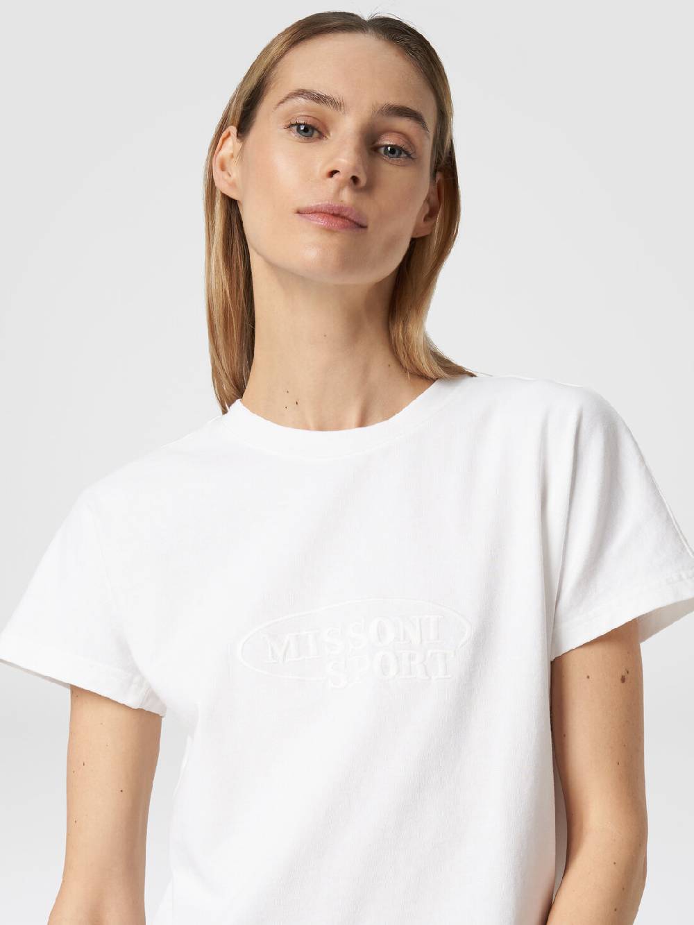 Missoni T-shirt girocollo in cotone con logo Offerta San Valentino