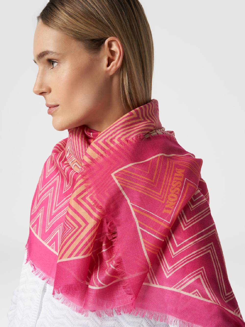 Missoni Scialle in modal e seta chevron Offerte stagionali