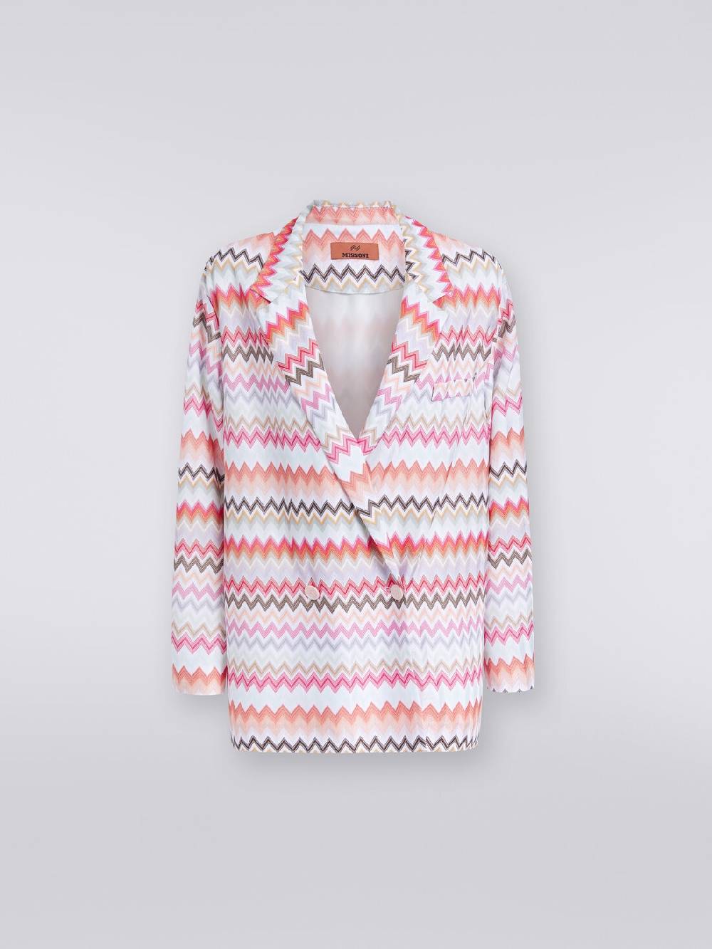 Missoni Blazer doppiopetto in cotone e viscosa stampa zig zag Prezzo basso