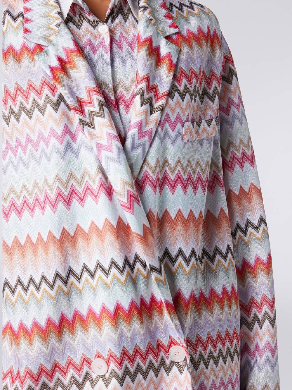 Missoni Blazer doppiopetto in cotone e viscosa stampa zig zag Prezzo basso