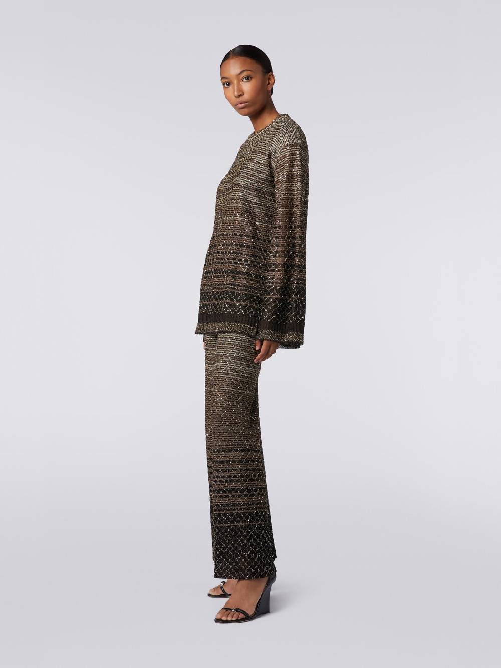 Missoni Pantaloni in maglia dégradé con paillettes Offerta settimanale