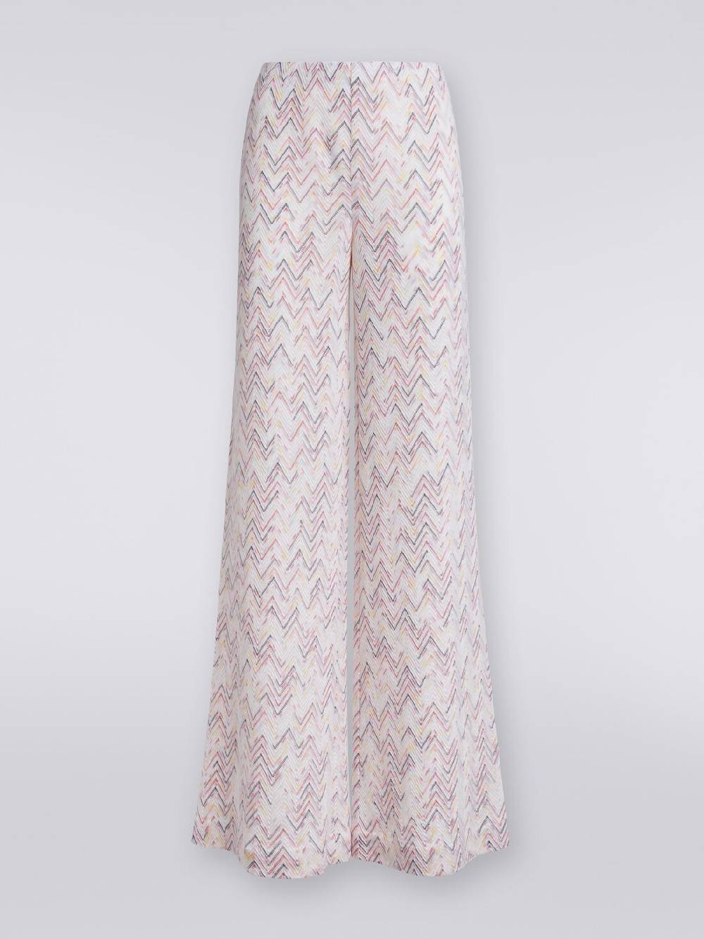 Missoni Pantaloni a palazzo in lana e viscosa zig zag Ultimi tre giorni